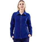 Şensel, Kadın Polar Mont, Saks Mavi -99E341- Cepli, Outdoor - XL