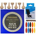 Şenses Alux 0.18 Çelik Kısa Sap Bağlama Teli Akort Cihazı + Akgürgen Burgu + Tezene + Eşik 5'li Set