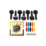 Şenses Müzik Market Nokta Sedefli Abanoz Bağlama Burgu + 0.25 (Bambamlı ) Divan Saz Teli + Tezene Seti + Eşik