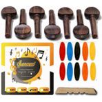 Şenses Nokta Sedefli Pelesenk Bağlama Burgu + 0.22 Şenses Divan Saz Teli ( Bambamlı ) +Tezene Seti + Eşik
