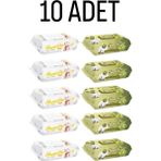 Sensitive Islak Havlu 5X90 Lı 450 Yaprak-Sleepy Zeytinyağlı Islak Havlu 5 Paket 450 Yaprak