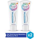 Sensodyne Diş Macunu 75 ml x 2 Adet Ağız ve Diş Sağlığı için Gelişmiş Beyazlık Özelliği