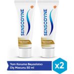Sensodyne Diş Macunu - Tam Koruma ve Beyazlatma, 7 Faydasıyla Hassasiyeti Azaltır ve Nefesi Ferahlatır (2×50 ml)