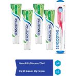 Sensodyne Ferah Nane Diş Macunu 75ML x 4 Adet + Diş Eti Bakımı Diş Fırçası Yumuşak