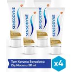 Sensodyne Hassas Dişler İçin Tam Koruma Diş Macunu 4×50 ml Naneli Florürlü Güçlü Temizlik