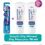 Sensodyne Klinik Beyazlık Diş Macunu 75 ml x 2 Adet + Pro Flex 3D White Luxe Medium Diş Fırçası