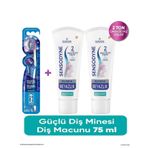 Sensodyne Klinik Beyazlık Güçlü Diş Minesi Diş Macunu 75 Ml X 2 Adet + Oral-B Pro Flex 3D White Luxe Medium Diş Fırçası