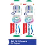 Sensodyne Orta Sertlikte Diş Fırçası - Duoflex Boyun Tasarımı, Manuel, 4'lü Paket, Hassas Diş ve Diş Eti Koruma