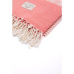 Sensomia Flora Model Peştemal. 90X190 cm 100% Pamuklu Peştamal Plaj Banyo Duş Deniz Havuz Yoga Modern Havlusu - Kırmızı - 90 x 190 cm