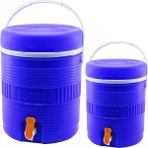 Senson Toros 2li Set=14+6lt Yuvarlak Termos Mavi Plastik Musluklu - Taşıma Kulplu BRKT-501575 (5224)