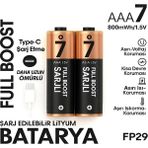 Senson Type-C Şarjlı 800MWH 1.5V Şarj Edilebilir 2’li Aaa Ince Pil - Lityum Iyon Batarya