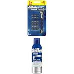 Sensor Makinesi + 6 Yedek Tıraş Bıçağı + Gilette 300 Ml Tıraş Köpük
