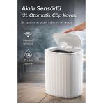 Sensörlü 12lt Çöp Kovası Oky-1525 199 Beyaz