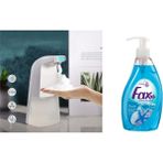 Sensörlü Fotoselli Sıvı Sabunluk 21 x 5 x 10 cm ve 1 Adet 400 ml Sıvı Sabun - Beyaz