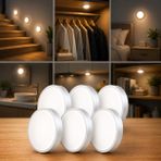 Sensörlü LED Lamba Seti – USB Şarjlı Hareket Sensörlü Gece Lambası, 3 Işık Modlu Manyetik Kablosuz Aydınlatma, Dolap, Merdiven, Yatak Odası ve Banyo İçin (3'lü ve 6'lı Paket Seçenekleri) (6)