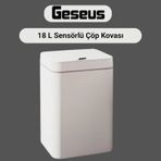 Sensörlü Otomatik Plastik Çöp Kovası 18 Litre-beyaz Yerli Üretim Beyaz