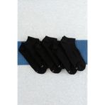 Sensu File Örgü Unisex 6'Lı Patik Çorap,Siyah 35-38