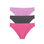 Sensu Kadın Düz Slip Model Külot 3'Lü Paket Set Kt1105,Renkli L