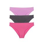 Sensu Kadın Düz Slip Model Külot 3'Lü Paket Set Kt1105,Renkli S