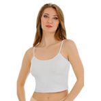 Sensu Kadın Fitilli Kumaş İp Askılı Crop Büstiyer - Bst3022,Buz Mavi S