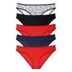 Sensu Kadın Günlük Pamuklu Külot Karışık Renkler Slip 5'Li Set - Kts1012,Çok Renkli Xl