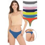 Sensu Kadın Günlük Pamuklu Tanga Külot 7'li Paket Set KTS3078 - Renkli - 2XL