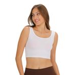 Sensu Kadın Kalın Askılı Crop Büstiyer - CROP130 BEYAZ LARGE