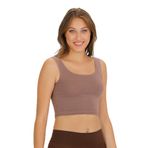 Sensu Kadın Kalın Askılı Crop Büstiyer - CROP130 VİZON LARGE