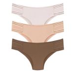 Sensu Kadın Lazer Kesim Dikişsiz Slip Külot 3'Lü Paket Set - Kts3103 (Geniş Kalıp),Model3 M