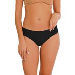 Sensu Kadın Lazer Kesim Düşük Bel (Beli Lastikli) Slip Külot 3'Lü Paket Set,Siyah M