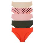 Sensu Kadın Puantiyeli Model Slip Külot 5'Li Paket Set Kts1188,Renkli S