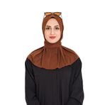 Sensu Kadın Tesettür Hazır Çıtçıtlı Hijab Bone Şal ACIKAHVE