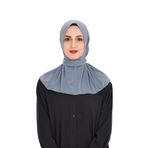 Sensu Kadın Tesettür Hazır Çıtçıtlı Hijab Bone Şal GRI