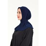 Sensu Kadın Tesettür Hazır Çıtçıtlı Hijab Bone Şal LACIVERT