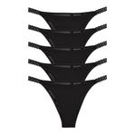 Sensu Kadın Tül Detaylı Slip Külot 5Li Paket - KTS4009TÜL-3-MODEL1 LARGE MODEL1