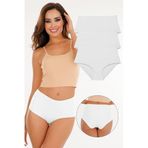Sensu Kadın Yüksek Bel Dikişsiz Lazer Kesim Külot (Beli Lastikli) 3'Lü Set,Model3 2Xl