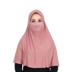 Sensu Peçeli Hazır Türban Pratik Şal Hijab Namaz Örtüsü,Gulkurusu Standart