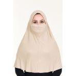 Sensu Peçeli Hazır Türban Pratik Şal Hijab Namaz Örtüsü,Ten Standart
