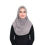 Sensu Tesettür Hazır Türban Pileli Pratik Namaz Örtüsü,Grı Standart