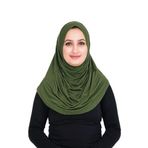 Sensu Tesettür Hazır Türban Pileli Pratik Namaz Örtüsü,Hakı Standart