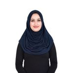 Sensu Tesettür Hazır Türban Pileli Pratik Namaz Örtüsü,Lacivert Standart