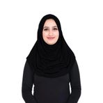 Sensu Tesettür Hazır Türban Pileli Pratik Namaz Örtüsü,Sıyah Standart