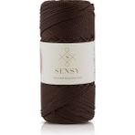 Sensy 1,5 mm 100 gr Polyester Makrome Ipi 150 M Supla Ip ve Çanta Ipliği Polyester Makrome Ip - Kahverengi