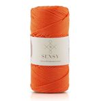 Sensy 1,5 mm 100 gr Polyester Makrome Ipi 150 M Supla Ip ve Çanta Ipliği Polyester Makrome Ip - Portakal