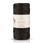 Sensy 2 Mm Multi Sparkle Simli Polyester Makrome İpi (Siyah)
