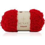 SENSY El Örgü İpi Hırka Kazak İpliği Battaniye İpi Atkı İpi Bere İpi El Örgü İpliği Kırmızı Teddy