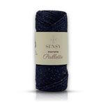 SENSY Paillette Polyester Pullu Makrome İpi Polyester Makrome İp Supla Çanta İpliği Pullu Lacivert
