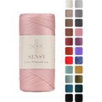 Sensy Premium 1,5 mm 100 gr Polyester Makrome Ipi 150 M Supla Ip ve Çanta Ipliği Makrame Ip - Pembe