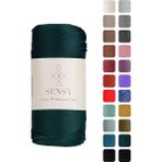 Sensy Premium 1,5 mm 100 gr Polyester Makrome Ipi 150 M Supla Ip ve Çanta Ipliği Makrame Ip - Yeşil