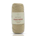SENSY Premium 1,5 mm Simli Polyester Makrome İpliği 150 Gr Supla İpi ve Çanta İpi Polyester İpi Sütlü Kahve